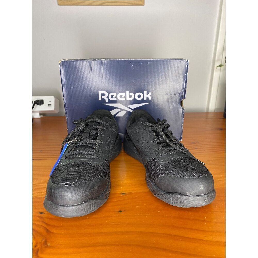 Reebok Nanoflex TR Work Athletic Shoe Comp Toe  Black Memory Tech Massage Insole